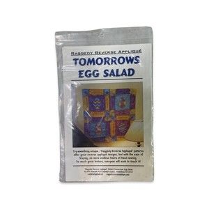 Quilt Pattern Raggedy Reverse Appliqué Tomorrows Egg Salad 03 Wall Hanging 29x29